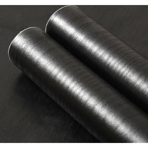 Dark Black Wood Pattern Peel and Stick Wallpaper DIY Self-adhesive Home Furniture Renovation Sticker Vinyl Stripe Stickers Decal