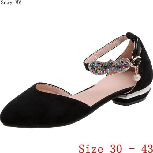 Girl Pumps Women Oxfords Career D'Orsay Shoes Low Heels Woman Low Heel Shoes Small Plus Size 30 31 32 33 - 40 41 42 43