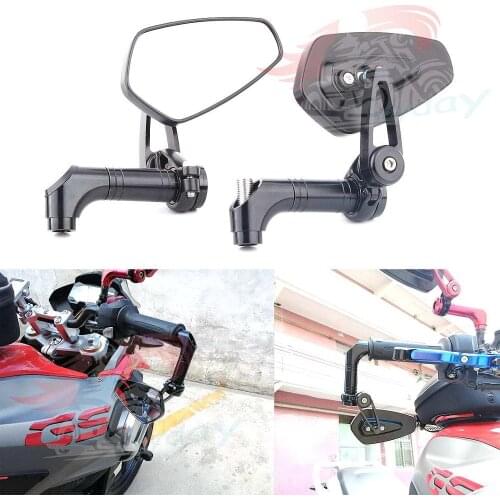 Universal 1 Pair Folding Motorcycle Side Rearview Mirror 8MM 10mm For Yamaha Honda Suzuki Kawasaki ATV High Quality