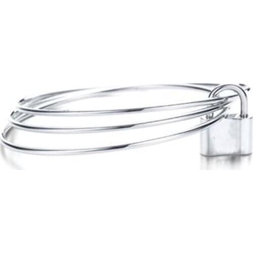 KN-B170 Lucky Silver Color Charm Bangle Bracelets For Women Christmas Gifts Lady Popular Fashion 925 Jewelry Bangle/aitajaaa