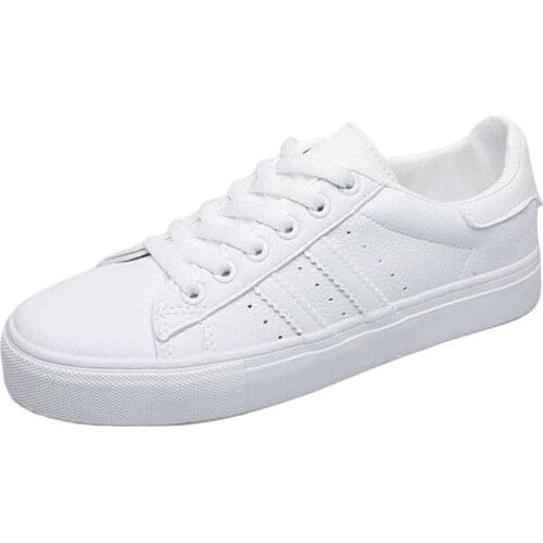 Women Casual Shoes Female Casual Women Sneakers Flats Girl Breathble Vulcanized Shoes Lace Up White Shoes Zapatos De Mujer 2021