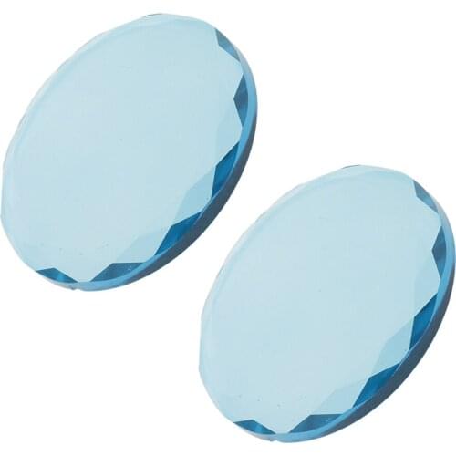 2pcs Eyelash Extension Tool Glass Crystal Individual Eyelash Glue Holder Eyelash Adhesive Stand Blue
