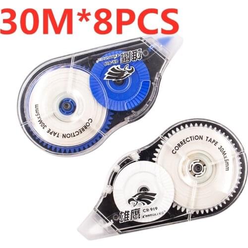8PCS Economical Set 30m*8 Long Correct Belt Correction Tape Corretiva Papeleria Stationery Office School Stationery Supplies