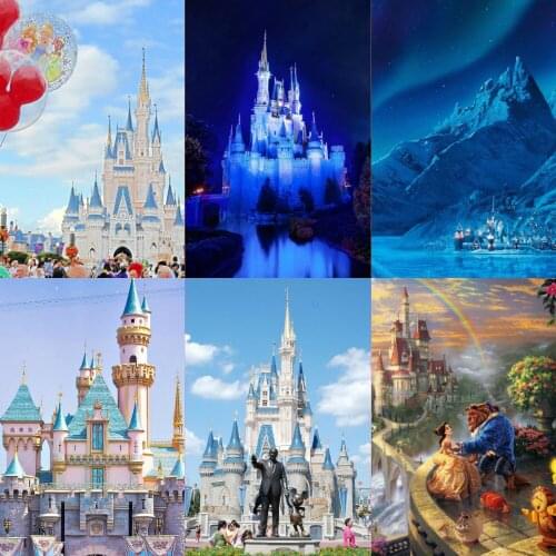 5D DIY Diamond Painting Disney Anime Magic Castle Full Square Handmade Mosaic Set Embroidery Cross Stitch Home Decor Gift
