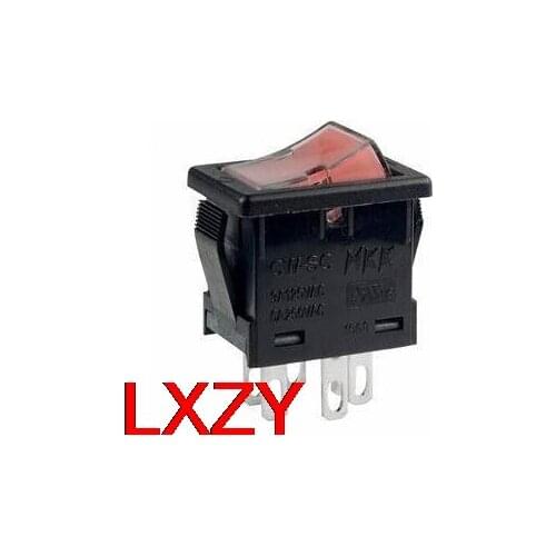 Free Shipping 2Pcs/Lot CW-SC21WCKRRES Cwsc21jcacs 6A 250VAC Rocker Light Switch