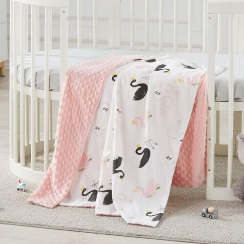Baby Blankets 0-3 Month Newborn Cotton Muslin Swaddle Wrap Boy Girl Kids Animal Cartoon Soft Print Plush Blanket Bedding Sets