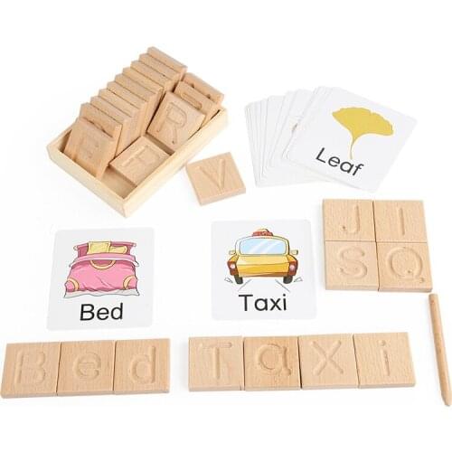 Montessori Tracing Board Wood Double Sided Uppercase Lowercase Letters Pen Control Training Fine Motor Educational Toys