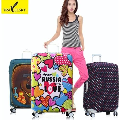 Elastic Luggage Cover for 20inch-32inch suitcase elastic polyester material with four kinds 1 pcs free shipping 16861