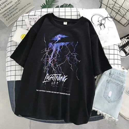 Футболка женский New Demon Printed Gothic Top Loose Half Sleeve T-Shirts Hip Hop Streetwear футболка оверсайз anime y2k топ