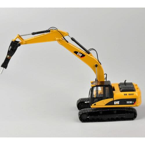 Norscot Caterpillar Cat 323D L Excavators with H120E Hydraulic Hammer Metal Tracks 1/50 Scale Diecast Model
