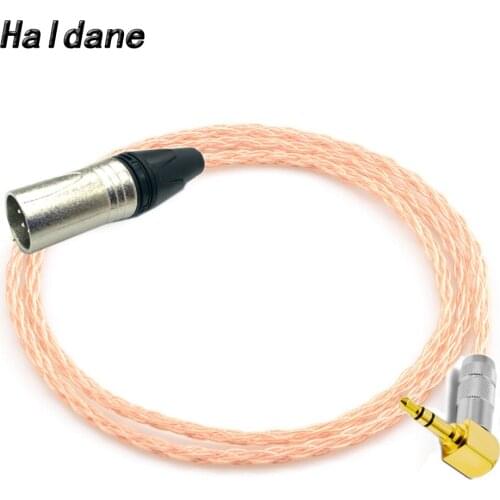 Haldane 8 Cores 7N OCC Single Crystal Copper Upgrade Cable 3.5mm Stereo Male to 4pin XLR Balanced Femae Audio Adapter
