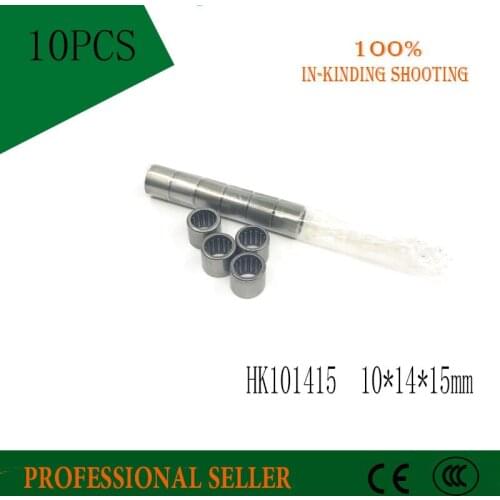 10Pcs HK101415 HK1015 77941/10 Drawn Cup Type Needle Roller Bearing 10 x 14 x 15mmFree shipping High Quality