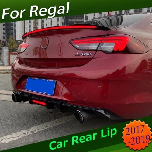 Rear bumper lip body kit For Buick Regal 2017 2018 2019 with LED break light Hot new ABS plastic with auto parts suitable