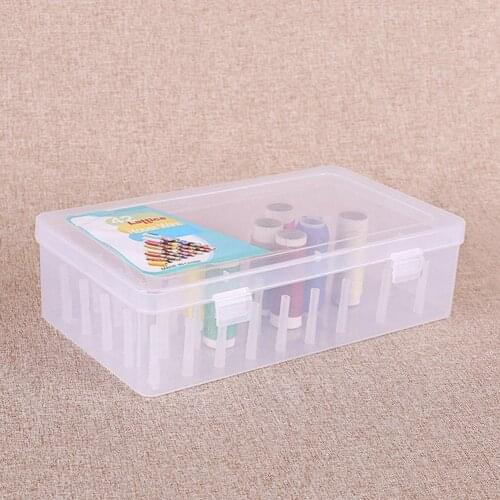 42 Axis Sewing Threads Box Transparent Needle Wire Containers Cloth Organizer Tools Household Storage N7S9