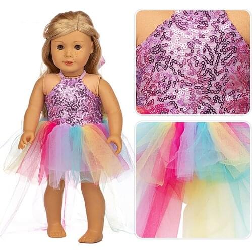 Colorful Shine Dress Clothes fits for American girl 18" american girl doll alexander doll best gift