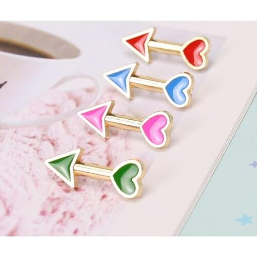 Lapel metal brooch used to decorate couples' clothes, love arrow, drop oil alloy pin, gift between lovers