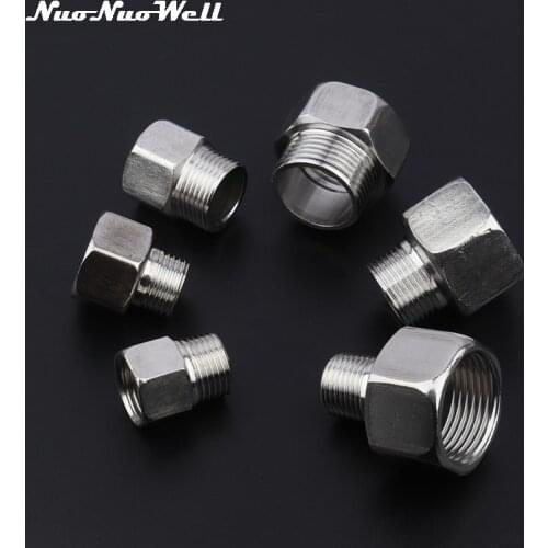 1pc Stainless steel 1/2" 3/4" 1" Male Thread Connector Faucet Accessories Garden Irrigation Straight Reducing Connector