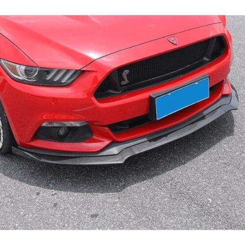 Mustang 3Pcs/set ABS Plastic Material Car Front Bumper Lip Chin Splitters Protector for Ford Mustang 2015 2016 2017