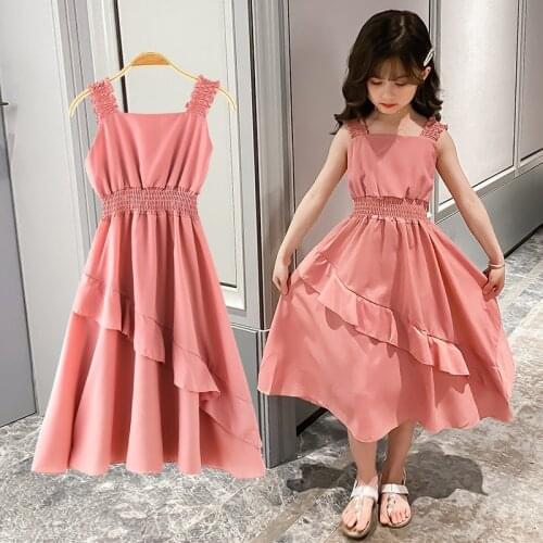 Girls Sling Dress Summer Princess Dress Elegant Girls Party Holiday Beautiful Dresses For Girls Clothes 4 6 7 8 9 10 12 13 Years