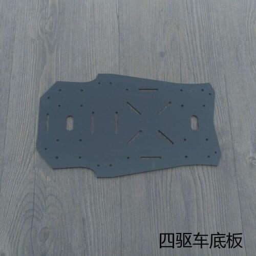 4wd Smart Car Chassis Plate Frame Four Wheel Drive Car Bottom Floor Intelligent Tracking Car Bottom Bracket 4mm Thick Acrylic