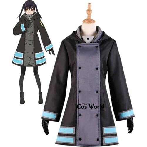 Fire Force (season 2) Tamaki Kotatsu Firefighter Uniform Coat Jacket Hoody Outfit Anime Cosplay Costumes
