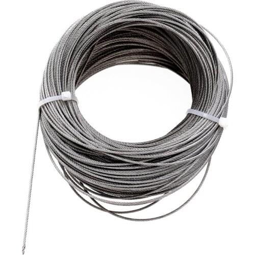 304 Stainless Steel Washing Clothes Line Rope Long Roll Of 50 Meters Hard Sturdy Steel Wire Rope Clothesline String