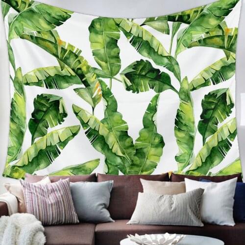 Banana Leaf Tropical Plant Leaves Tapestry Bedroom Home Decoration Wall Blanket Tapestry Bedroom Wall Hanging Yoga Mat