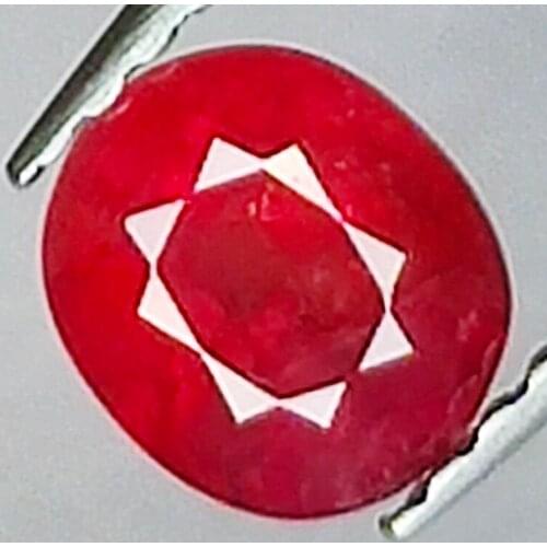 0.89ct Ruby oval cut 5.9x5.0mm