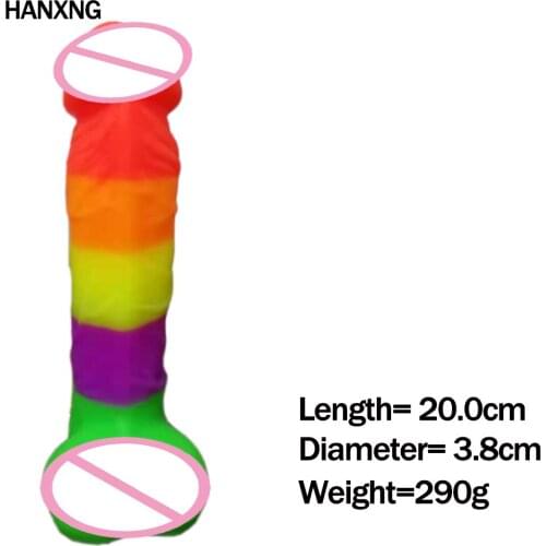 SiliconeColorful Dild Soft Dildos For Female Masturbation Realistic Big Penis Orgasm Stimulate Anal Vaginal Adult Sex Toys Shop