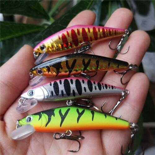 SWOLFY 4pcs Pesca Stream Hard Fishing Lure 60mm 6.1g Sinking Minnow Isca Artificial Baits For Bass Perch Pike Trout