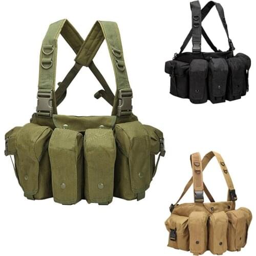 Tactical Vest AK Ammo Chest Rig Molle Magazine Carrier Airsoft Hunting Vest Mag Pouches Outdoor Military Paintball Shooting Vest