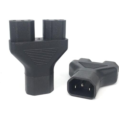 AC PLUG CONVERTER IEC 320 C14 Male to 2xC13 Female Y spliter adapter C14 TO TWO C13,IEC 320 C14 to Dual C13