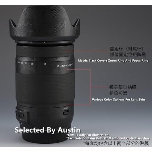 Lens Skin Decal Wrap Film Protector For Tamron 18-400 EF Mount Anti-scratch Sticker