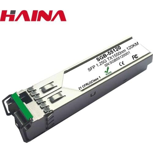 1.25G SFP Bidi Ethernet SFP Transceiver 1550/1490nm 120KM For Mikrotik