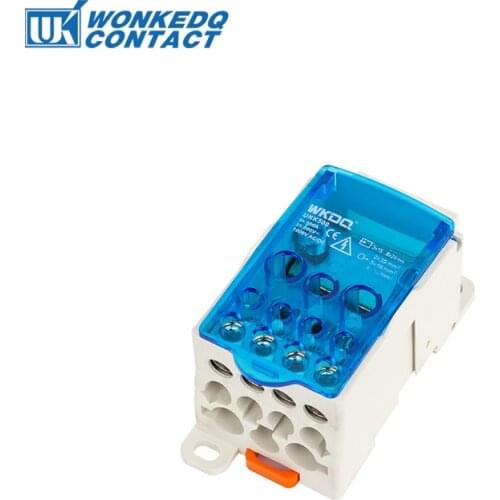 UKK500A Din Rail Terminal Blocks One in several out Power Distribution Box Universal Electric Wire Connector Junction Box