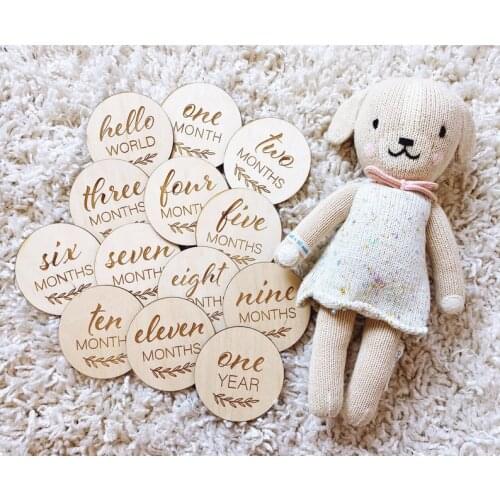 13 Pcs/set Baby Milestone Cards Baby Shower Gift Baby Milestone Photos New Baby Gift Nursery Wooden Baby Milestone