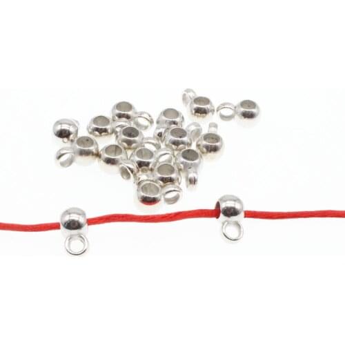 CHONGAI 200Pcs Silver Color Smooth Cup Bail Beads For Jewelry Making DIY Handmade Beads Accessories 6x10mm