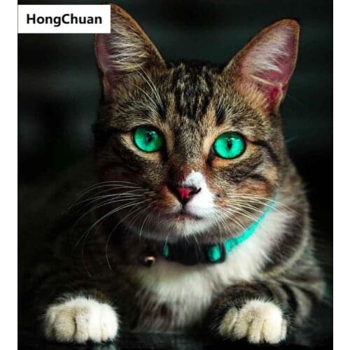 5D DIY square/round diamond painting cross stitch cat animal needlework home decoration mural mosaic diamond embroidery gift