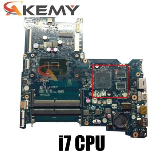 Akemy For HP 15-AY Serie 15-AY015DS50 250 G5 BDL50 LA-D704P Laptop Motherboard I7 6500U DDR4 Test Ok Fast Ship