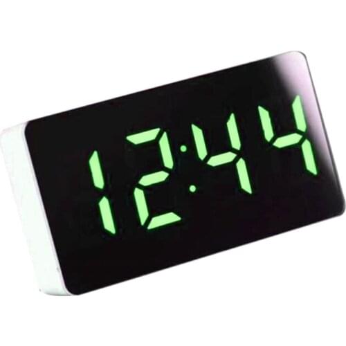 Car LED Mirror Temperature Indicating Alarm Clock Simple Design Table Digital