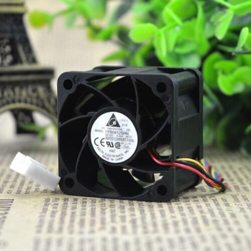 For Delta FFB0412SHN DC 12V 0.45A 40x40x28mm 4cm PWM Server Inverter Case Axial Cooling Fan