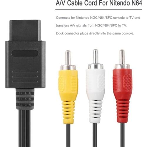 For Nintendo 64 Audio TV Video Cord AV Cable to RCA for Super For Nintendo For GameCube For N64 For SNES