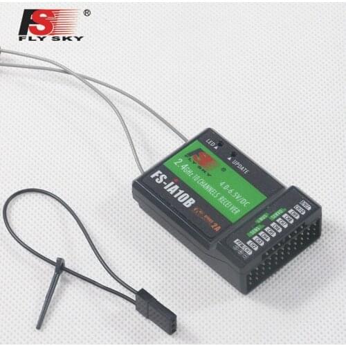 FLYSKY 2.4G 10CH FS-iA10B Receiver PPM Output With iBus Port for FS-I10 FS-I6S Transmitter FPV Racing Drone Quadcopter