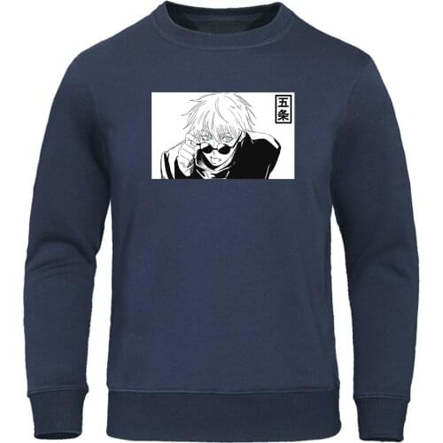Gojo Satoru Printing Tracksuit Men Harajuku Casual Men Hoodies Japan Anime Sweatshirts Brand Cool Streetwear Fleece Hoodie Man