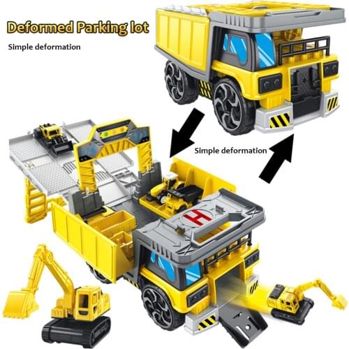 Simple Simulation Parking Lot Transformation Engineering Construction Car Toys Educational Learning Study Toy Gifts