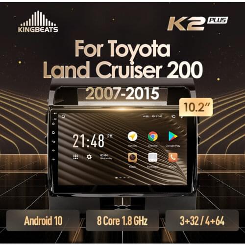 KingBeats Android 10 head unit HU 4G in Dash Car Radio Multimedia Video Player Navigation GPS For Toyota Land Cruiser 11 200 2007 - 2015 no dvd 2 din Double Din Android Car Stereo 2din