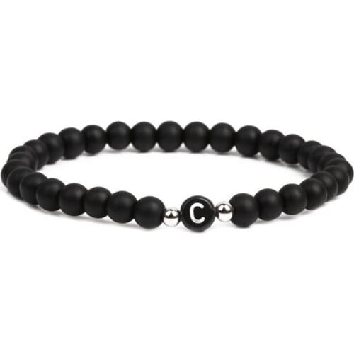 2020 Classic Bracelet Men Women Creative DIY Letter Braclet Natural Stone Beads Braslet Distance Couple Brazalete