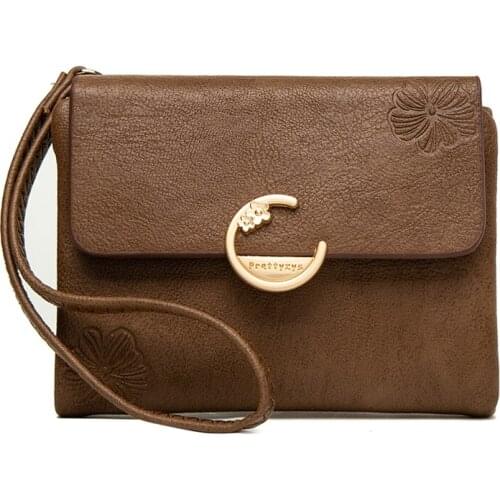 PU Leather Short Wallet Women Fashion Designer Credit Card Holder Hasp Coin Purses Ladies Wallets 2021 New