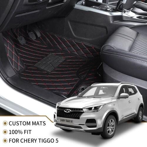 Flash mat leather car floor mats for Chery Tiggo 5X 2017 2018 2019 2020 Custom foot Pads automobile carpet cover