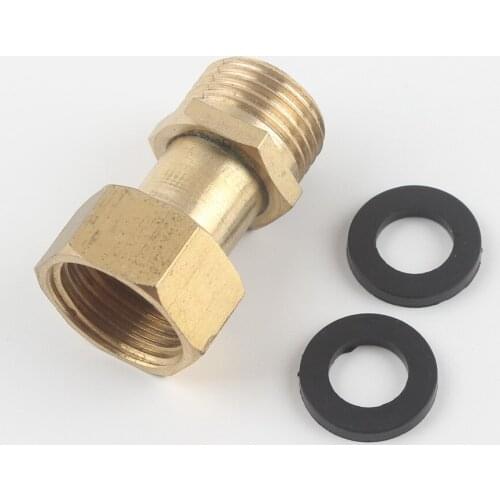 Brass G1/2'' Male&Female Thread Straight Connectors Metal Movable Joint Water Heater Adapter Garden Irrigation Accessory Sealing